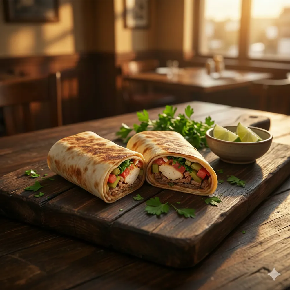 Grilled Chicken Saj Sandwich with Salad